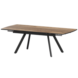 Стол раздвижной Фаворит Обеденные столы в пластике Фаворит 1400+300 (Н-3791) Дуб Самдал/Черный муар