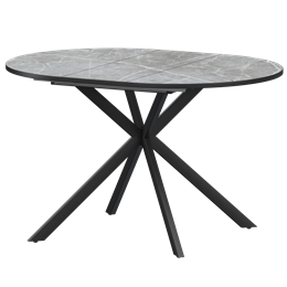 Стол раздвижной Грань 2 Обеденные столы в пластике Грань 2 1000+300 (Н-3783) Фаерстоун/Черный муар