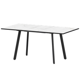 Стол раздвижной Альфа Обеденные столы в пластике Альфа 1200+300 (Н-3780) Азул/Черный муар