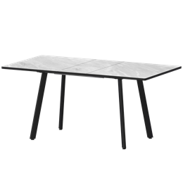 Стол раздвижной Альфа Обеденные столы в пластике Альфа 1100+300 R20 Лавант/Черный муар