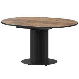 Стол раздвижной Амур Обеденные столы в пластике Амур 1000+300 (Н-3783) Дуб Самдал/Черный муар