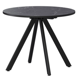 Стол нераздвижной Байкал Мини Обеденные столы в пластике Байкал 900 (Н-3820) Даркстоун/Черный муар