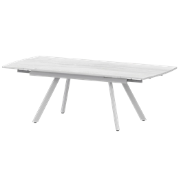 Стол раздвижной Фаворит Обеденные столы в пластике Фаворит 1400+300 (Н-3791) Фрост/Белый муар