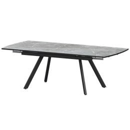 Стол раздвижной Фаворит Обеденные столы в пластике Фаворит 1400+300 (Н-3791) Фаерстоун/Черный муар