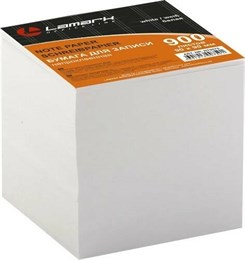 Блок для записей Lamark, проклеенный, куб 9х9х9 см, белый, белизна 96%