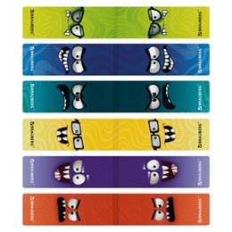 Закладки для книг МАГНИТНЫЕ, BRAUBERG "CUTE MONSTERS", набор 6 штук, 60x20 мм, 116995