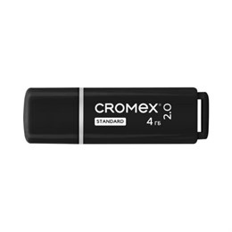 Флеш-диск 4 GB, CROMEX Standard USB 2.0, черный, 514156