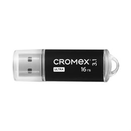 Флеш-диск 16 GB, CROMEX Ultra USB 3.1, металлический корпус, черный, 514162