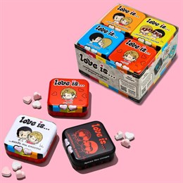 Драже освежающие в форме сердца LOVE IS вкус клубника, 20 г, 709241