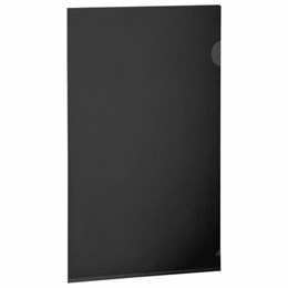 Папка-уголок прозрачная А4 BRAUBERG UNIVERSAL, черная, 0,10 мм, 273046