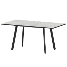 Стол раздвижной Альфа Обеденные столы в пластике Альфа 1100+300 (Н-3781) Серый Каспий/Черный муар