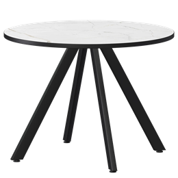 Стол нераздвижной Байкал Мини Обеденные столы в пластике Байкал 800 (Н-3819) Азул/Черный муар