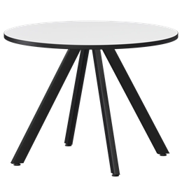 Стол нераздвижной Байкал Мини Обеденные столы в пластике Байкал 800 (Н-3819) Супер Белый/Черный муар