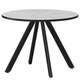 Стол нераздвижной Байкал Мини Обеденные столы в пластике Байкал 800 (Н-3819) Серый Каспий/Черный муар