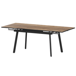 Стол раздвижной Гранд Обеденные столы в пластике Гранд 1200+300+300 (Н-3778) Дуб Самдал/Черный муар