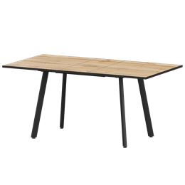 Стол раздвижной Альфа Обеденные столы в пластике Альфа 1200+300 R20 Дуб Вотан/Черный муар