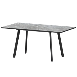 Стол раздвижной Альфа Обеденные столы в пластике Альфа 1200+300 R20 Фаерстоун/Черный муар