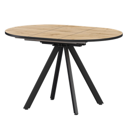 Стол раздвижной Байкал Мини Обеденные столы в пластике Байкал 900+300 (Н-3784) Дуб Вотан/Черный муар