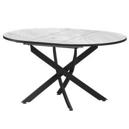 Стол раздвижной Геометрия Обеденные столы в пластике Геометрия 900+300 (Н-3784) Лавант/Черный муар