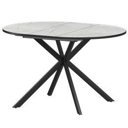 Стол раздвижной Грань 2 Обеденные столы в пластике Грань 2 1000+300 (Н-3783) Серый Каспий/Черный муар