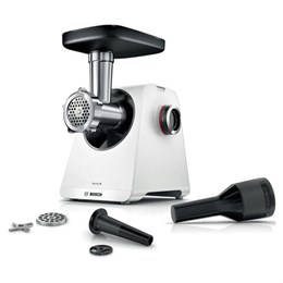 Мясорубка BOSCH MFWS420W, мощность 1900Вт, производ.2,5 кг/мин, металл. шнек, реверс,
