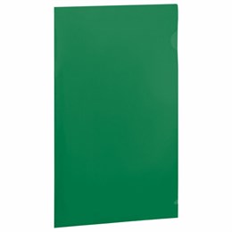 Папка-уголок жесткая непрозрачная А4 BRAUBERG UNIVERSAL, зеленая, 0,18 мм, 273057