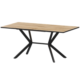 Стол раздвижной Сириус Обеденные столы в пластике Сириус 1200+300 R20 (Н-3831) Дуб Вотан/Черный муар