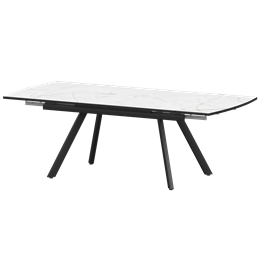 Стол раздвижной Фаворит Обеденные столы в пластике Фаворит 1400+300 (Н-3791) Азул/Черный муар