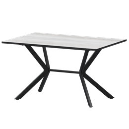 Стол нераздвижной Сириус Обеденные столы в пластике Сириус 1200 (Н-3825) Фрост/Черный муар