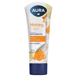 Крем для рук питательный 75мл AURA Honey Care "Мёд и пантенол", 14796