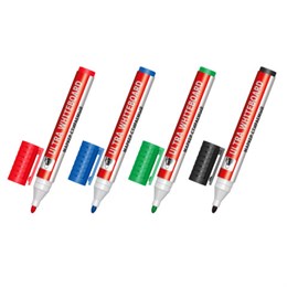 Маркеры стираемые для белой доски, НАБОР 4 ЦВЕТА, BRAUBERG "ULTRA WHITEBOARD MARKER", 3 мм, 152635