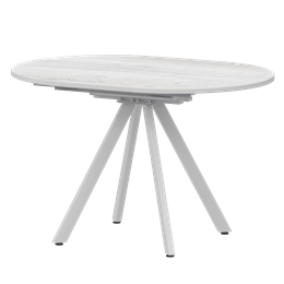 Стол раздвижной Байкал Мини Обеденные столы в пластике Байкал 900+300 (Н-3784) Фрост/Белый муар