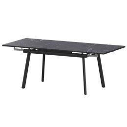 Стол раздвижной Гранд Обеденные столы в пластике Гранд 1200+300+300 (Н-3778) Даркстоун/Черный муар