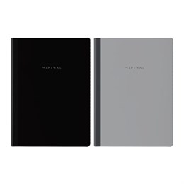 Тетрадь А4 96 л. BRAUBERG, на сшивке с корешком, клетка, обложка картон, "Minimal Classic", 405281