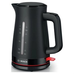 Чайник BOSCH TWK3M123, 1,7 л, 2400 Вт, закрытый нагревательный элемент, пластик, черный Чайник BOSCH TWK3M123, 1,7 л, 2400 Вт, закрытый нагревательный элемент, пластик, черный