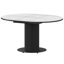 Стол раздвижной Амур Обеденные столы в пластике Амур 1000+300 (Н-3783) Фрост/Черный муар