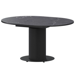 Стол раздвижной Амур Обеденные столы в пластике Амур 1000+300 (Н-3783) Даркстоун/Черный муар