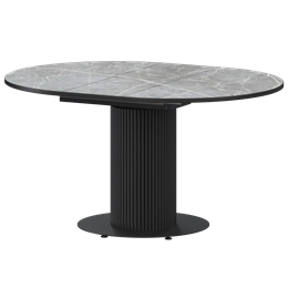 Стол раздвижной Амур Обеденные столы в пластике Амур 1000+300 (Н-3783) Фаерстоун/Черный муар