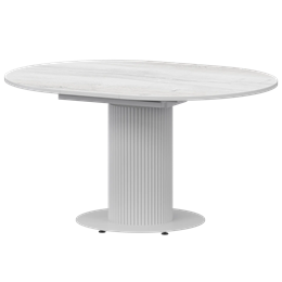 Стол раздвижной Амур Обеденные столы в пластике Амур 1000+300 (Н-3783) Фрост/Белый муар