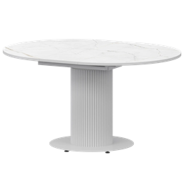 Стол раздвижной Амур Обеденные столы в пластике Амур 1000+300 (Н-3783) Азул/Белый муар