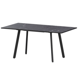 Стол раздвижной Альфа Обеденные столы в пластике Альфа 1100+300 (Н-3781) Даркстоун/Черный муар
