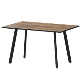 Стол нераздвижной Альфа Обеденные столы в пластике Альфа 1200 (Н-3815) Дуб Самдал/Черный муар