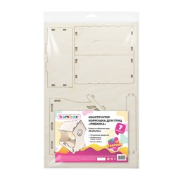 Конструктор, кормушка для птиц, сборная модель "Рябинка", 20х17х13 см, фанера, BAMBOX (БАМБОКС), 666180