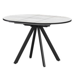 Стол раздвижной Байкал Мини Обеденные столы в пластике Байкал 900+300 (Н-3784) Фрост/Черный муар