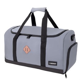 Сумка спортивная HEIKKI MOVE RENOWNED (ХЕЙКИ), отделение для обуви, серая, 28x51x26 см, 273910