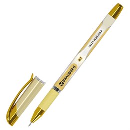 Ручка шариковая масляная с грипом BRAUBERG "Delta Plus Gold", СИНЯЯ, пишущий узел 0,7 мм, линия письма 0,35 мм,144256 Ручка шариковая масляная с грипом BRAUBERG "Delta Plus Gold", СИНЯЯ, пишущий узел 0,7 мм, линия письма 0,35 мм,144256