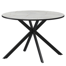 Стол нераздвижной Грань Обеденные столы в пластике Грань 900 (Н-3824) Серый Каспий/Черный муар