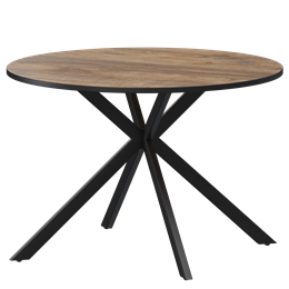 Стол нераздвижной Грань Обеденные столы в пластике Грань 900 (Н-3824) Дуб Самдал/Черный муар