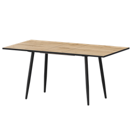 Стол раздвижной Бетта Обеденные столы в пластике Бетта 1100+300 Дуб Вотан/Черный муар