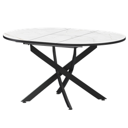 Стол раздвижной Геометрия Обеденные столы в пластике Геометрия 900+300 (Н-3784) Азул/Черный муар